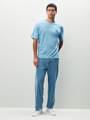 HUGO Blue Dog Print T-Shirt - Image 3 of 6