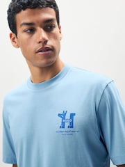 HUGO Blue Dog Print T-Shirt - Image 4 of 6