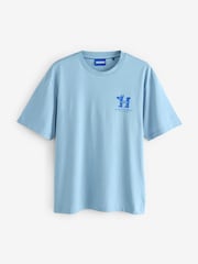 HUGO Blue Dog Print T-Shirt - Image 5 of 6
