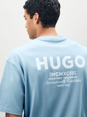 HUGO Blue Small Logo T-Shirt - Image 4 of 7