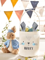 Personalised 100% Cotton Easter Bunny Face Treat Bag by Loveabode - Image 2 of 4