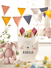 Personalised 100% Cotton Easter Bunny Face Treat Bag by Loveabode - Image 3 of 4