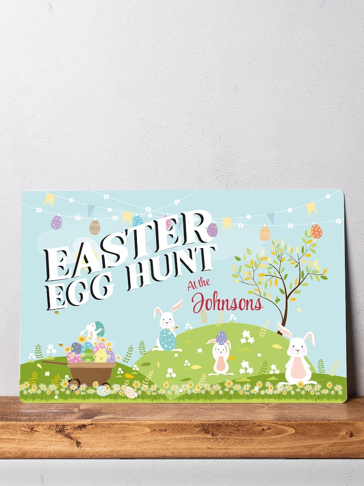 Personalised Metal Egg Hunt Sign by Loveabode - Image 2 of 4