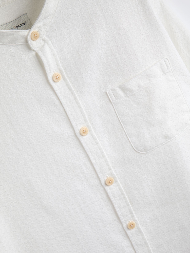 Oliver Spencer Cream Lennon Grandad Shirt - Image 13 of 13
