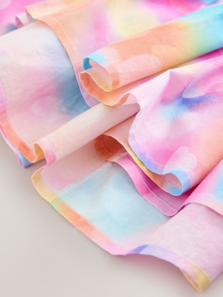 Rainbow Marble Print Bow Strappy Summer Dress (3-16yrs) - Image 8 of 8