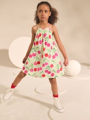 Cherry Print 100% Cotton Summer Dress (3-16yrs) - Image 2 of 3
