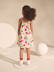 Cherry Print 100% Cotton Summer Dress (3-16yrs) - Image 3 of 3