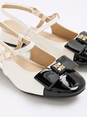 River Island Cream Girls Bow Slingback Shoes - Image 5 of 5