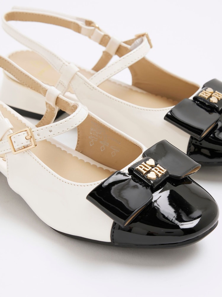 River Island Cream Girls Bow Slingback Shoes - Image 5 of 5 River Island Cream Girls Bow Slingback Shoes - Image 5 of 5