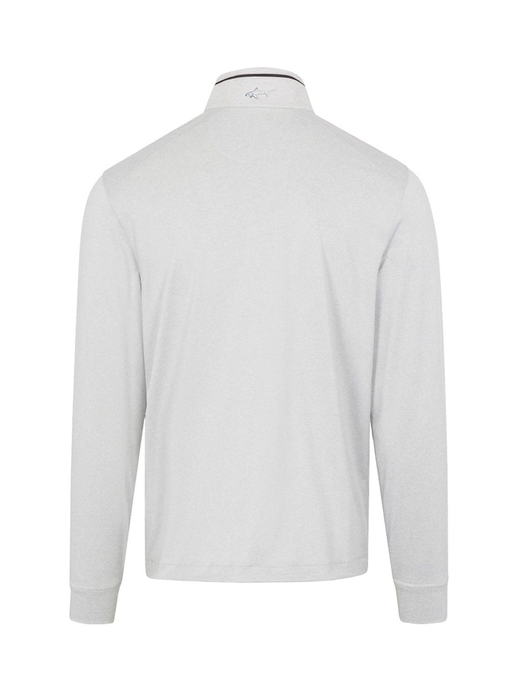 Greg Norman Mens Leaderboard Ultra-Stretch Quarter Zip Golf Mid Layer Sweatshirt - Image 2 of 3