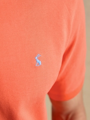 Joules Woody Bright Orange Cotton Pique Short Sleeve Polo Shirt - Image 4 of 9