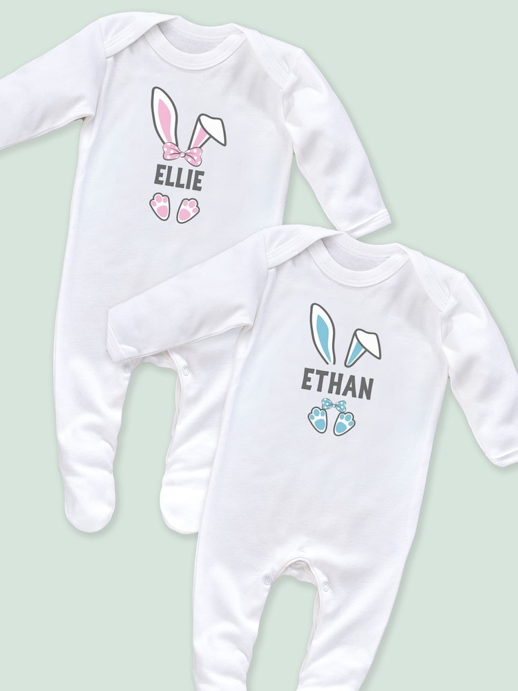 Little Years Personalised Bunny Ears Sleepsuit - Image 1 of 4