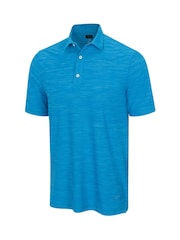 Greg Norman Mens ML75 Chip Heather Ultra-Stretch Golf Polo Shirt - Image 1 of 2