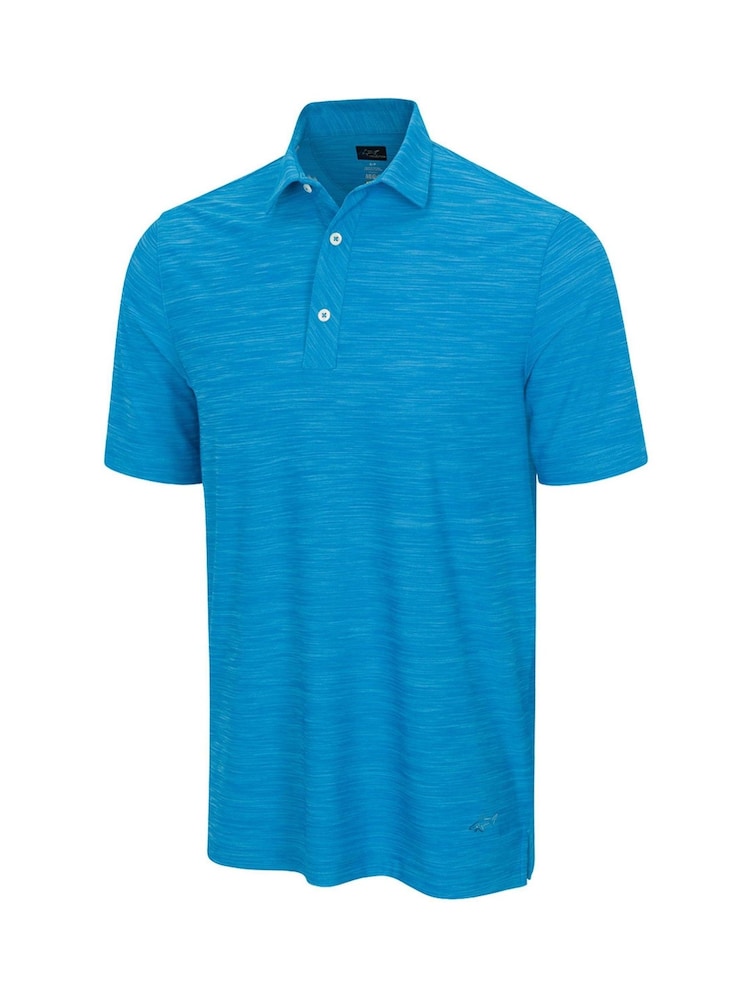Greg Norman Mens ML75 Chip Heather Ultra-Stretch Golf Polo Shirt - Image 1 of 2