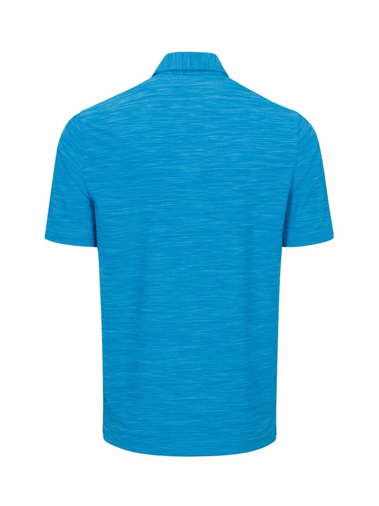 Greg Norman Mens ML75 Chip Heather Ultra-Stretch Golf Polo Shirt - Image 2 of 2