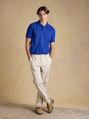 Joules Woody Bright Blue Cotton Pique Polo Shirt - Image 3 of 9