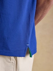 Joules Woody Bright Blue Cotton Pique Polo Shirt - Image 6 of 9