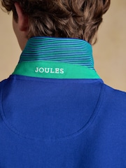 Joules Woody Bright Blue Cotton Pique Polo Shirt - Image 7 of 9