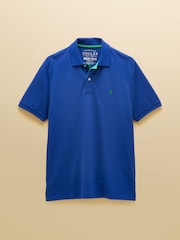 Joules Woody Bright Blue Cotton Pique Polo Shirt - Image 9 of 9