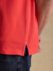 Joules Woody Red Cotton Pique Polo Shirt - Image 5 of 9
