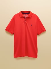 Joules Woody Red Cotton Pique Polo Shirt - Image 9 of 9