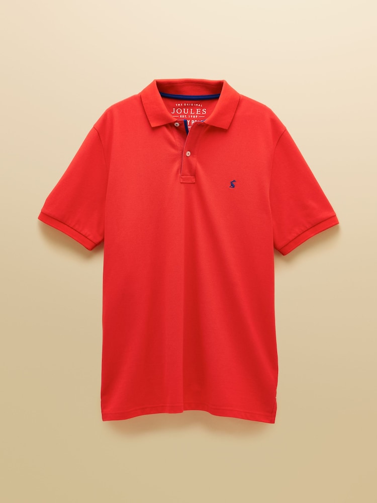 Joules Woody Red Cotton Pique Polo Shirt - Image 9 of 9 Joules Woody Red Cotton Pique Polo Shirt - Image 9 of 9