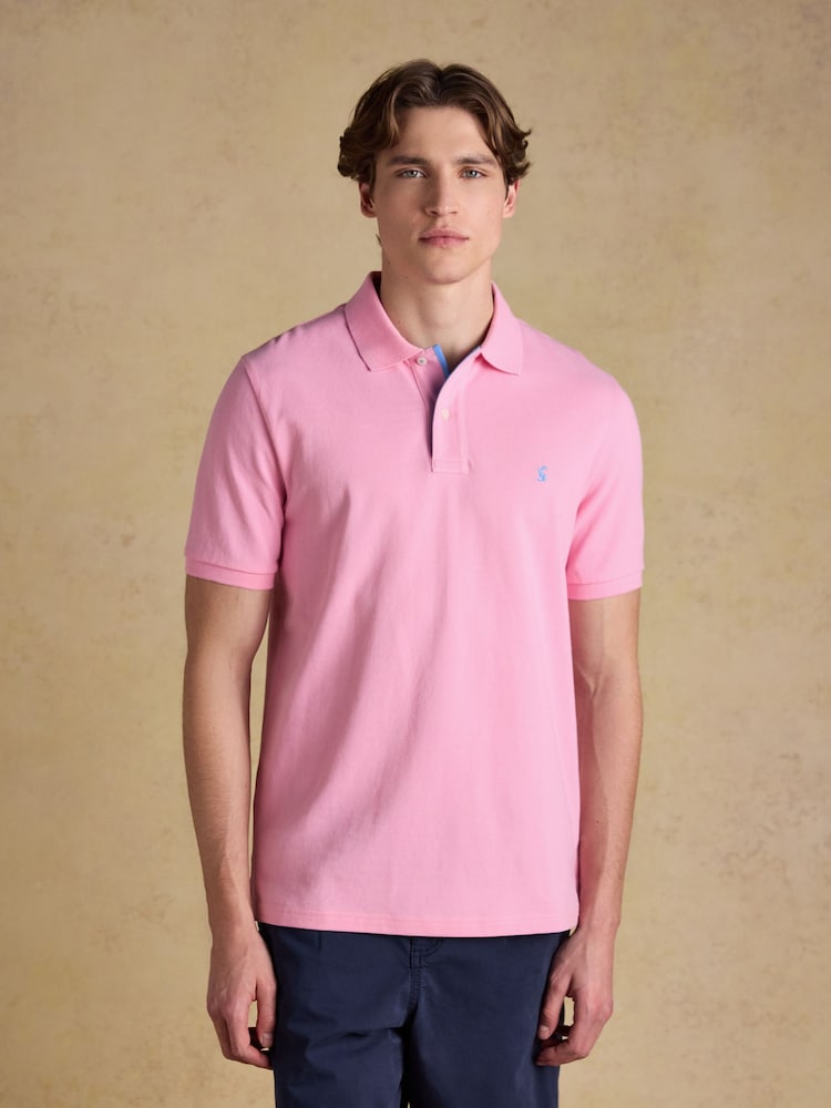 Joules Woody Light Pink Cotton Pique Polo Shirt - Image 1 of 10 Joules Woody Light Pink Cotton Pique Polo Shirt - Image 1 of 10