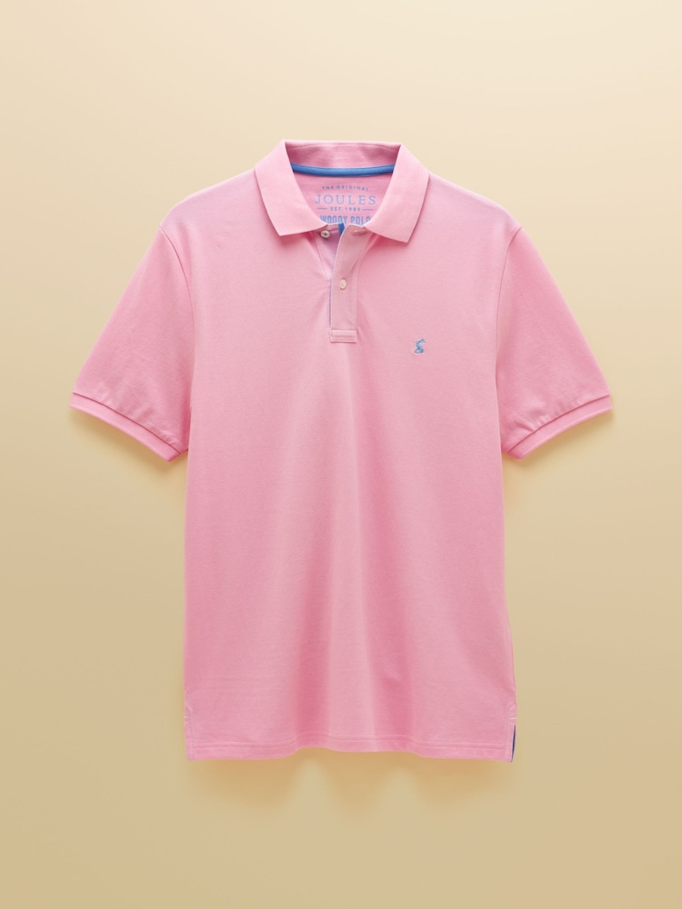 Joules Woody Light Pink Cotton Pique Polo Shirt - Image 10 of 10 Joules Woody Light Pink Cotton Pique Polo Shirt - Image 10 of 10