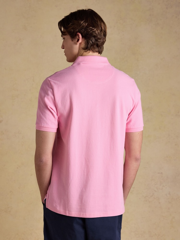 Joules Woody Light Pink Cotton Pique Polo Shirt - Image 2 of 10 Joules Woody Light Pink Cotton Pique Polo Shirt - Image 2 of 10