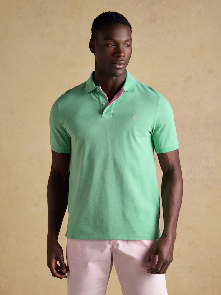 Joules Woody Light Green Cotton Pique Short Sleeve Polo Shirt - Image 1 of 7