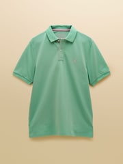 Joules Woody Light Green Cotton Pique Short Sleeve Polo Shirt - Image 7 of 7