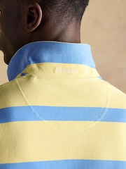 Joules Woody Yellow/Blue Cotton Pique Polo Shirt - Image 6 of 7
