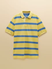Joules Woody Yellow/Blue Cotton Pique Polo Shirt - Image 7 of 7