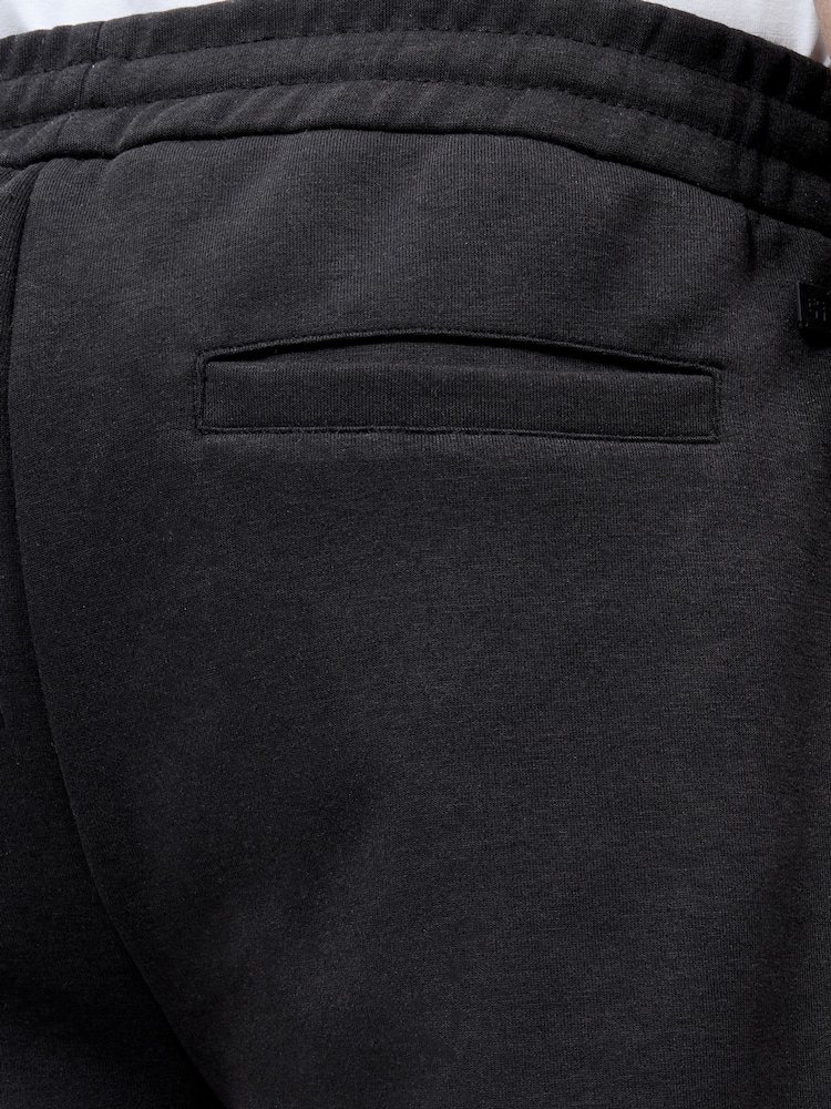 French Connection Black Blend Stretch Sweat Shorts - Image 5 of 5