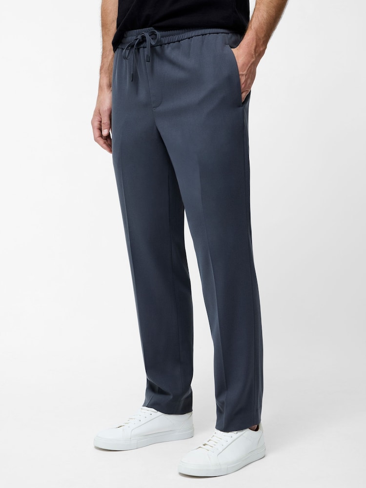 French Connection Grey Elasticated Stretch Slim Fit Trousers - Image 1 of 5