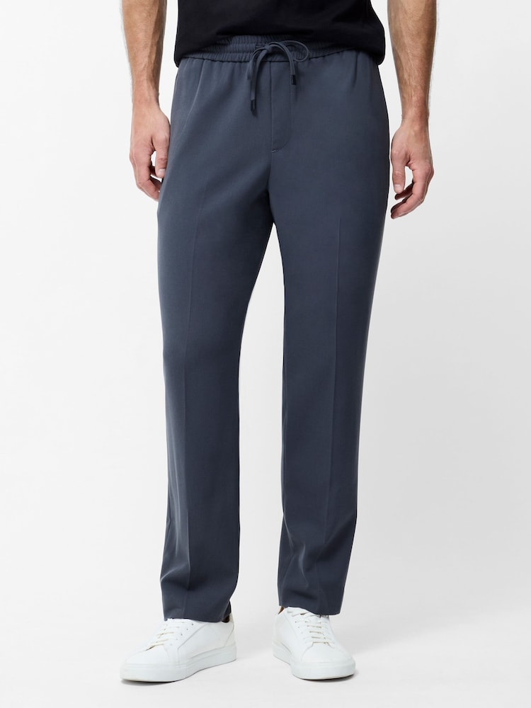 French Connection Grey Elasticated Stretch Slim Fit Trousers - Image 2 of 5