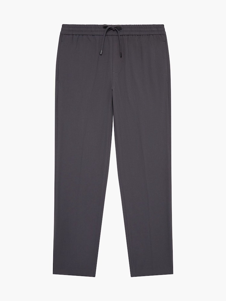 French Connection Grey Elasticated Stretch Slim Fit Trousers - Image 5 of 5