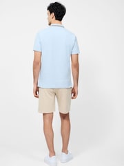 French Connection 100% Cotton Tipping Collar Short Sleeve 1/4 Zip Polo Shirt - Image 3 of 5