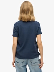 Superdry Blue Lo-Fi Outdoor Mono Relaxed 100% Cotton T-Shirt - Image 3 of 6