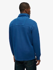 Superdry Blue Classic Pique Half Zip Jumper - Image 2 of 6