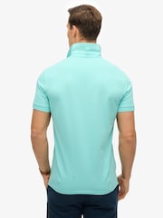 Superdry Blue City Pique Polo Shirt - Image 2 of 6