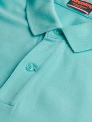Superdry Blue City Pique Polo Shirt - Image 6 of 6