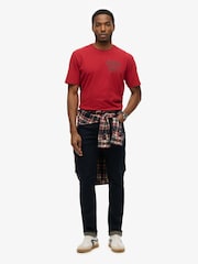 Superdry Red B-Movie Graphic Print 100% Cotton Loose T-Shirt - Image 3 of 6