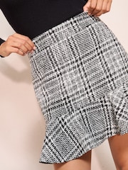 Friends Like These Black/White Boucle Flippy Mini Skirt - Image 2 of 4