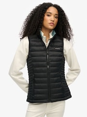 Superdry Black Fuji Lite Padded Gilet - Image 1 of 7
