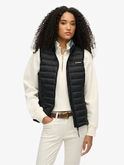 Superdry Black Fuji Lite Padded Gilet - Image 2 of 7