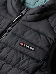 Superdry Black Fuji Lite Padded Gilet - Image 7 of 7