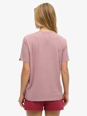 Superdry Purple Venue Metallic Relaxed 100% Cotton T-Shirt - Image 2 of 6