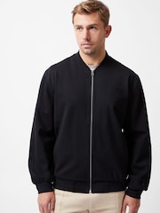 French Connection Black Scuba-Style Bomber Jacket - Image 1 of 6