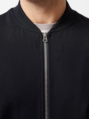 French Connection Black Scuba-Style Bomber Jacket - Image 4 of 6